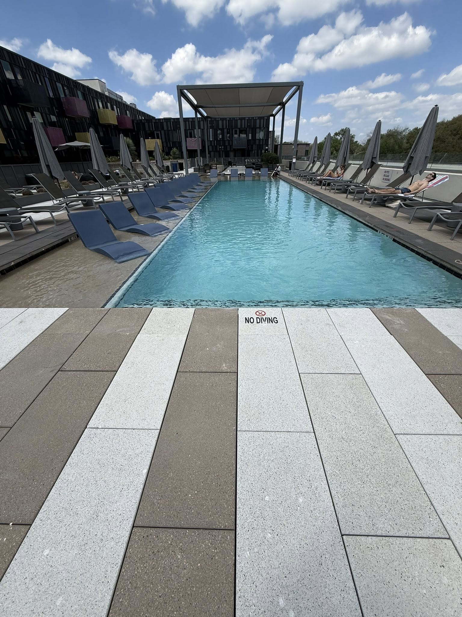 Commercial rooftop pool resurfacing